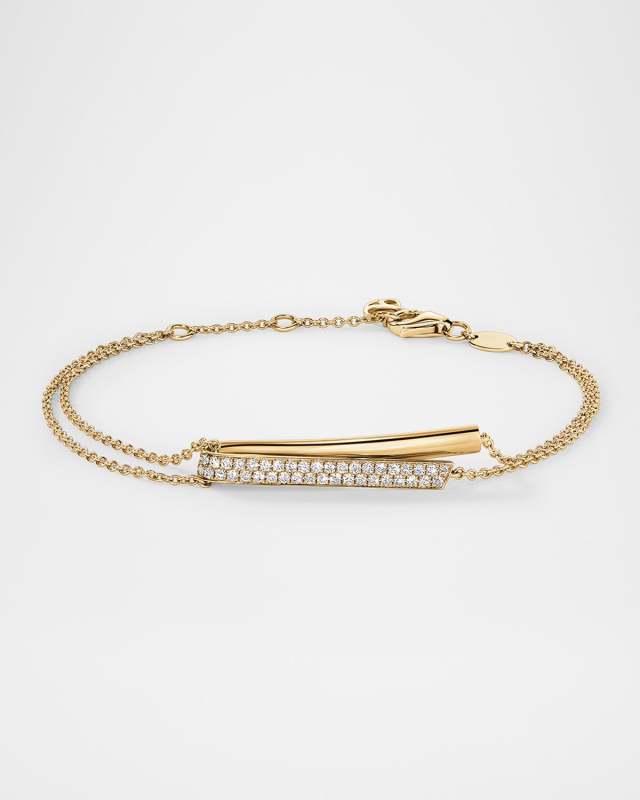 18K Yellow Gold Inside Out Diamond Flip Bracelet